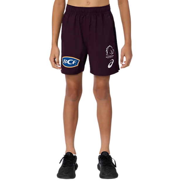 Brisbane Broncos 2025 Kids Players Training Shorts