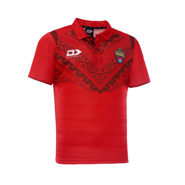 Tonga 2022 Mens Players Media Polo - Red (TLPOM22009)