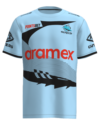Cronulla Sharks 2023 Mens Players Warm Up Shirt