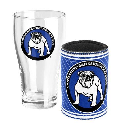 Canterbury Bulldogs Heritage Pint Glass & Cooler Set