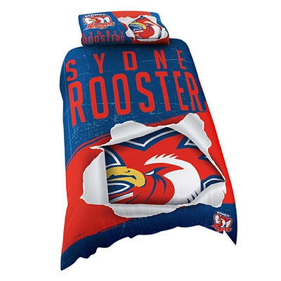 Sydney Roosters Quilt Cover - Single