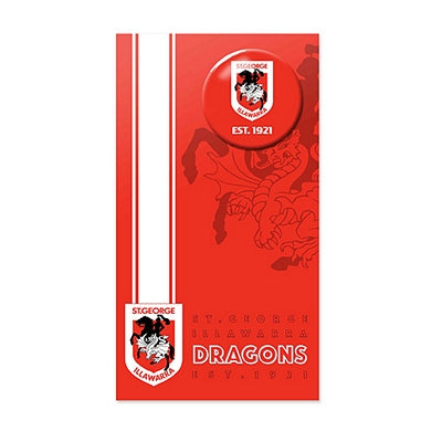 St George Illawarra Dragons Birthday Card + Badge