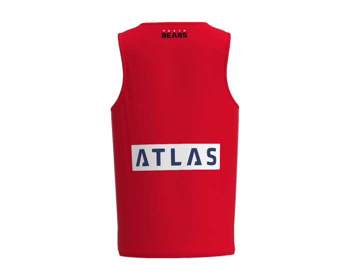 Perth Bears Mens Players Training Singlet - Red