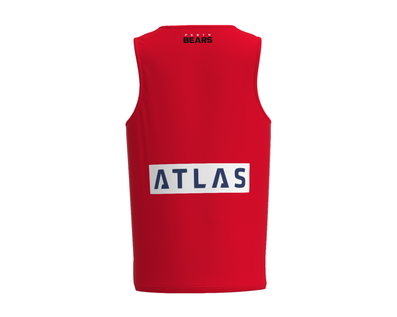 Perth Bears Mens Players Training Singlet - Red