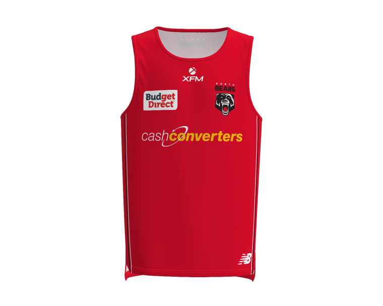 Perth Bears Mens Players Training Singlet - Red