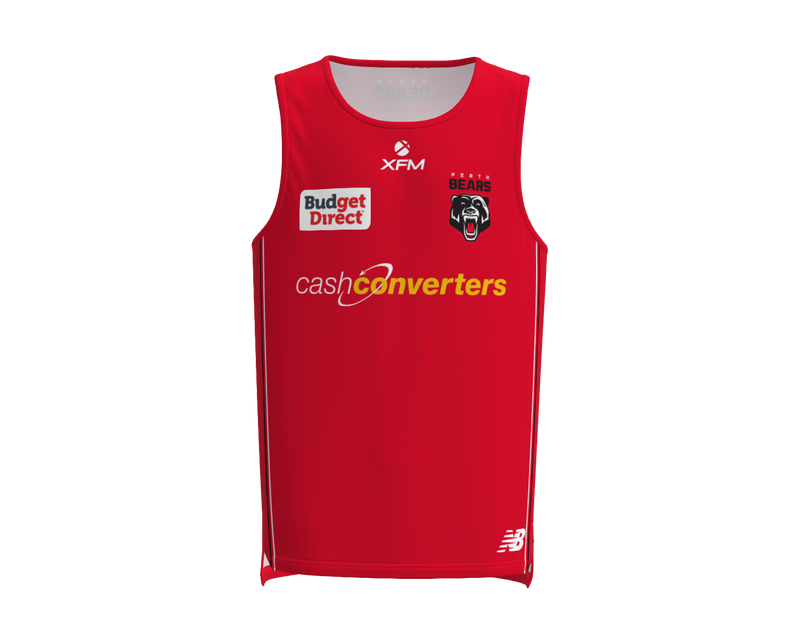 Perth Bears Mens Players Training Singlet - Red