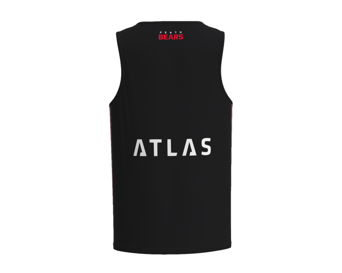 Perth Bears Mens Players Training Singlet - Black