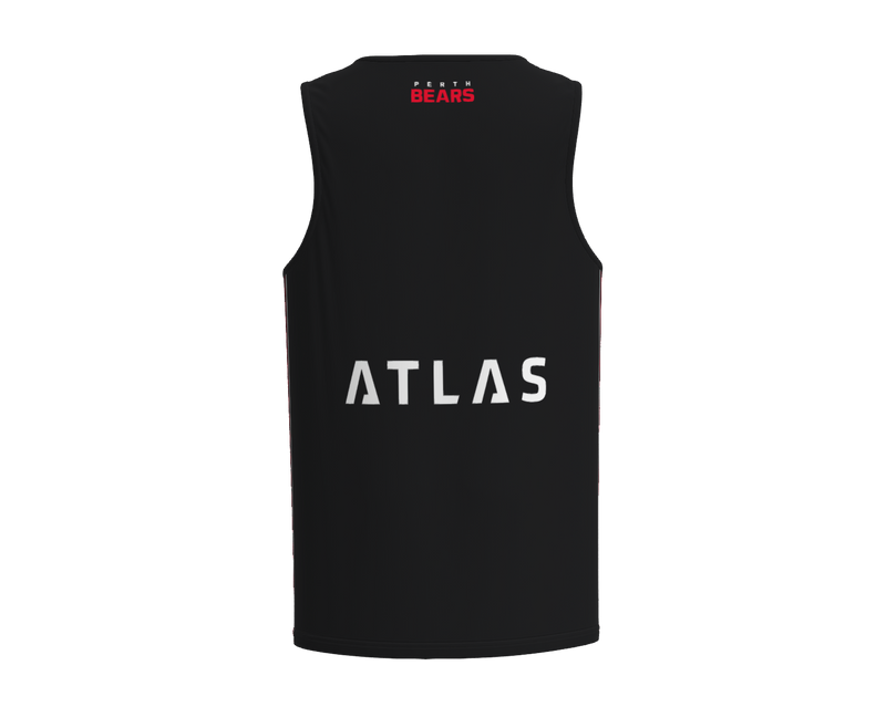 Perth Bears Mens Players Training Singlet - Black