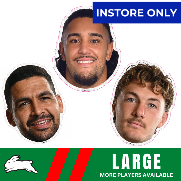 *PRE-ORDER 9/12* South Sydney Rabbitohs Player Head Cutouts - LARGE