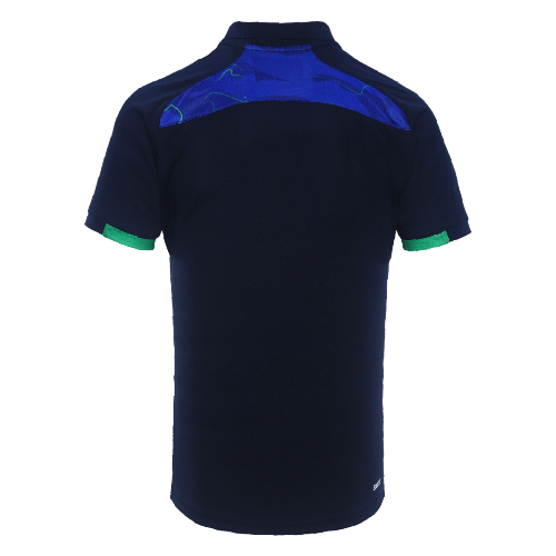 NZ Warriors 2024 Mens Players Media Polo - Blue