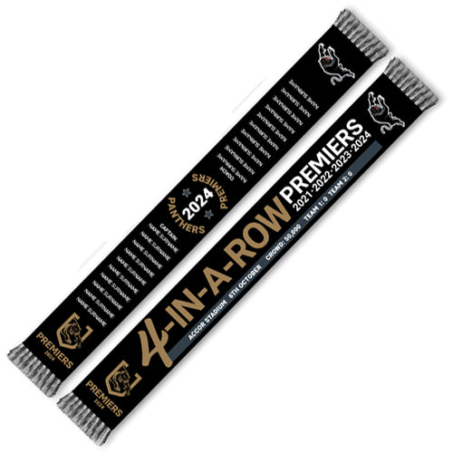 *PRE ORDER 21/10* Penrith Panthers 2024 Premiers Scarf