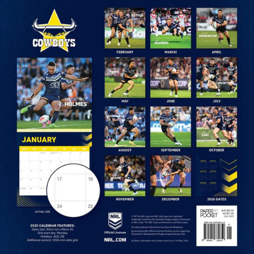 2025 North Queensland Cowboys Calendar