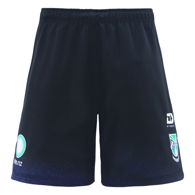 New Zealand Warriors 2025 Mens Players Training Shorts - Black