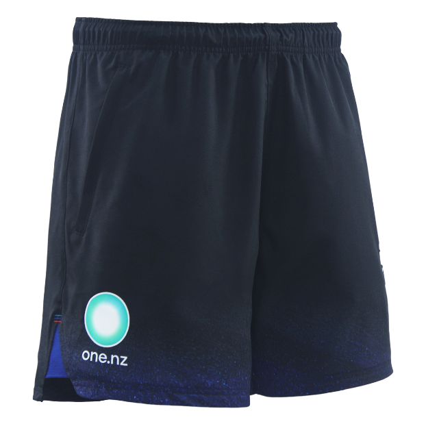 New Zealand Warriors 2025 Mens Players Training Shorts - Black