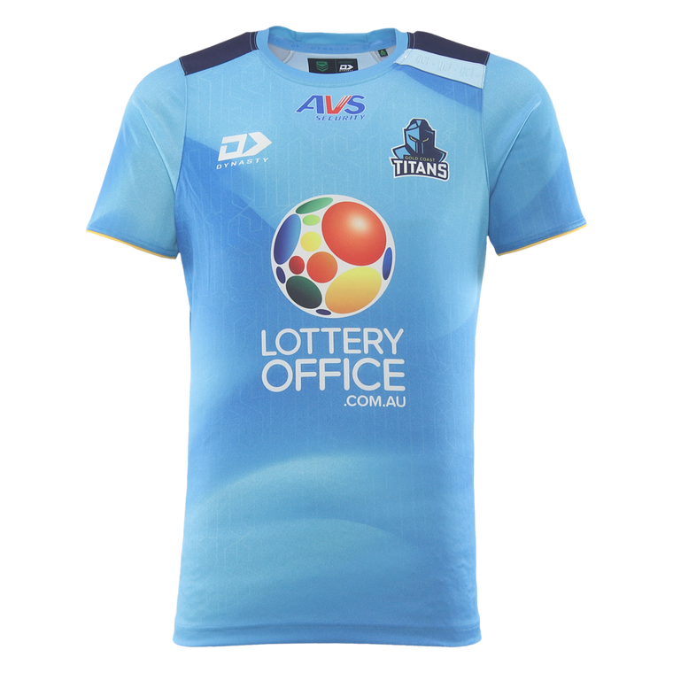 Gold Coast Titans 2026 Mens Players Training Shirt - Blue