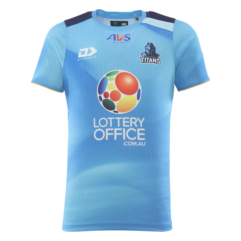 Gold Coast Titans 2026 Mens Players Training Shirt - Blue