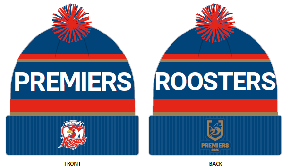 *PRE ORDER 6/11* Sydney Roosters 2026 Premiers Beanie