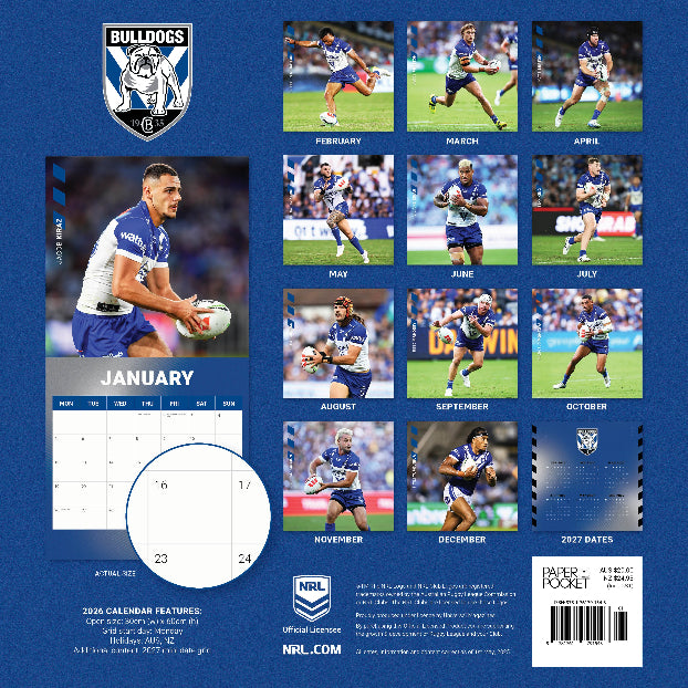 2026 Canterbury Bulldogs Calendar