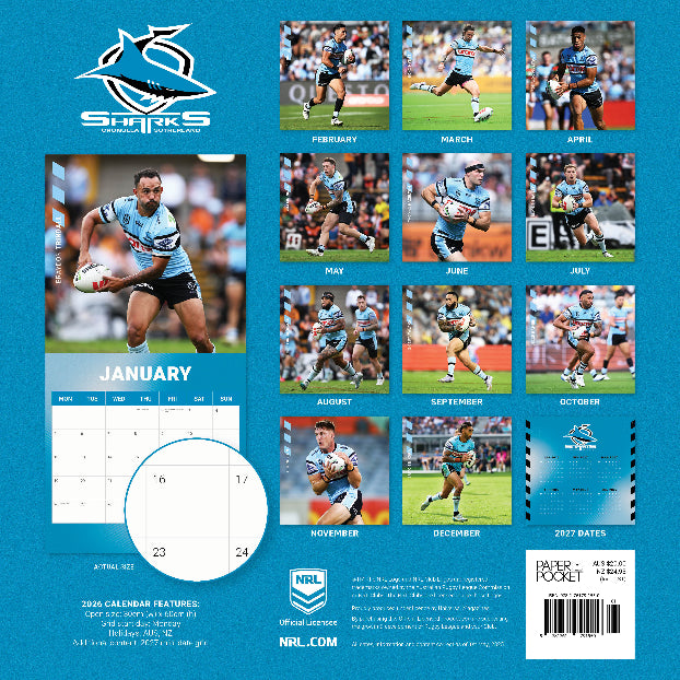 2026 Cronulla Sharks Calendar
