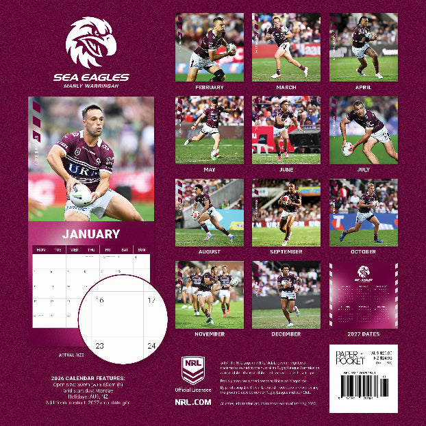 2026 Manly Sea Eagles Calendar