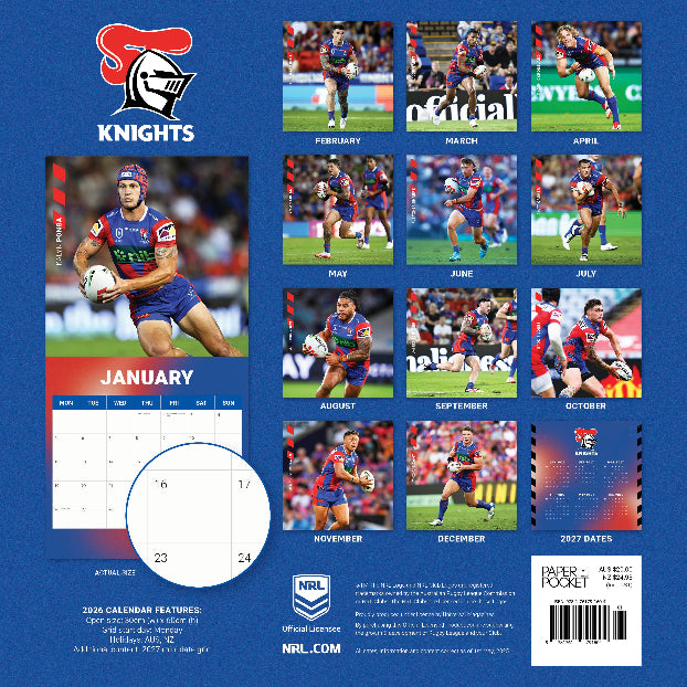 2026 Newcastle Knights Calendar