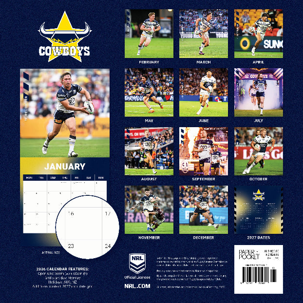 2026 North Queensland Cowboys Calendar