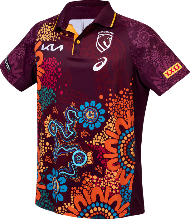 Brisbane Broncos 2026 Mens Players Polo - Indigenous