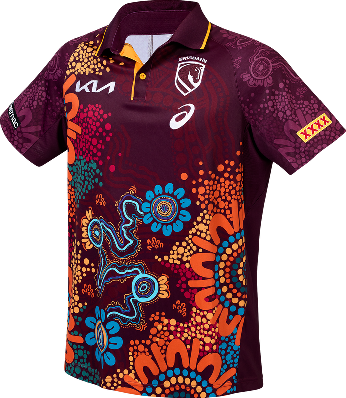 Brisbane Broncos 2026 Mens Players Polo - Indigenous