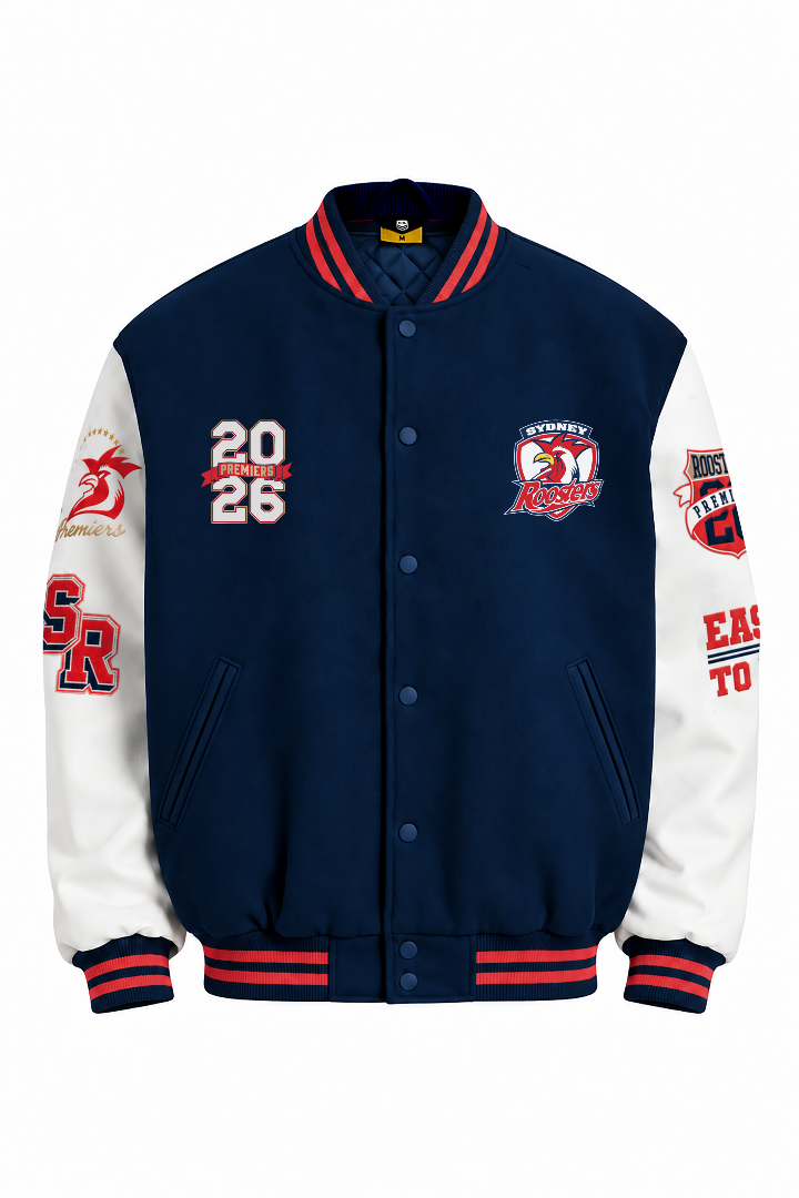 *PRE ORDER 18/12* Sydney Roosters 2026 Adults Premiers Varsity Jacket