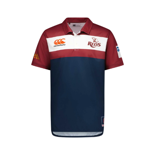 QLD Reds 2024 Mens Players Media Polo