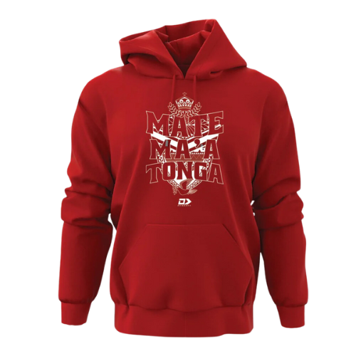 Tonga Mens Supporter Hoodie - Red