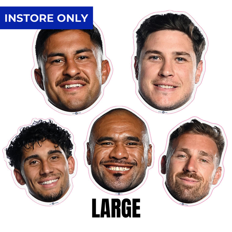 Parramatta Eels Player Head Cutouts - LARGE