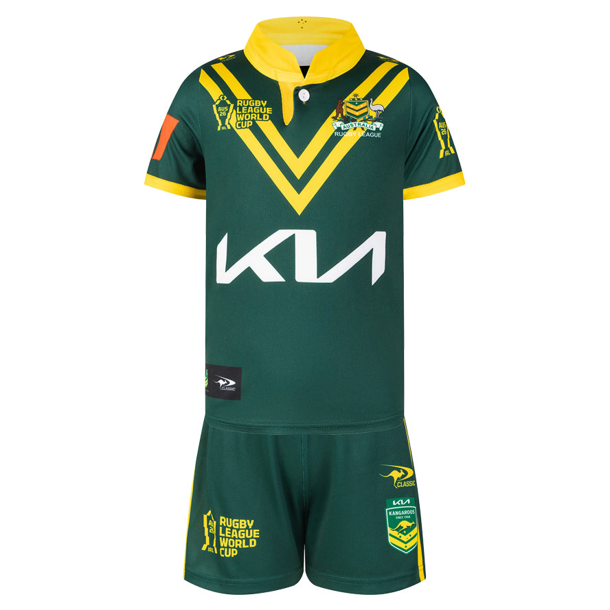 Australian Kangaroos 2026 Rugby League World Cup Baby / Toddler Home Jersey Set