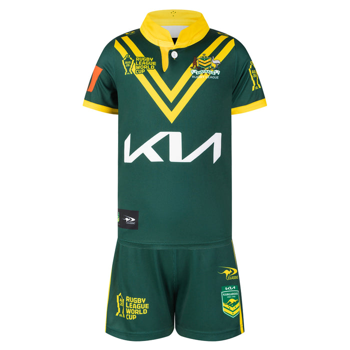 Australian Kangaroos 2026 Rugby League World Cup Baby / Toddler Home Jersey Set