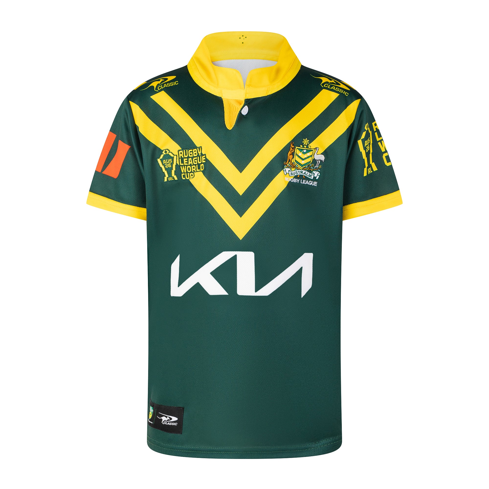 Australian Kangaroos 2026 Rugby League World Cup Kids Jersey