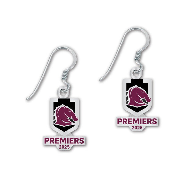 *PRE ORDER 17/11* Brisbane Broncos 2025 Premiers Logo Earrings