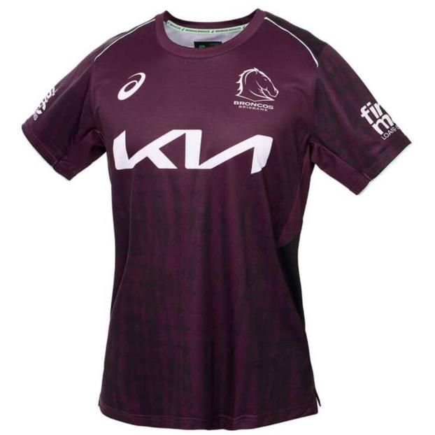 Brisbane Broncos 2025 Kids Training Shirt - Maroon