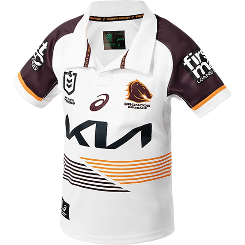 Brisbane Broncos 2025 Kids Away Jersey White Polyester
Fully sublimated design with embroidered chest logos&nbsp;
Embossed Broncos text on sleeve trim
Sizes 6 - 14