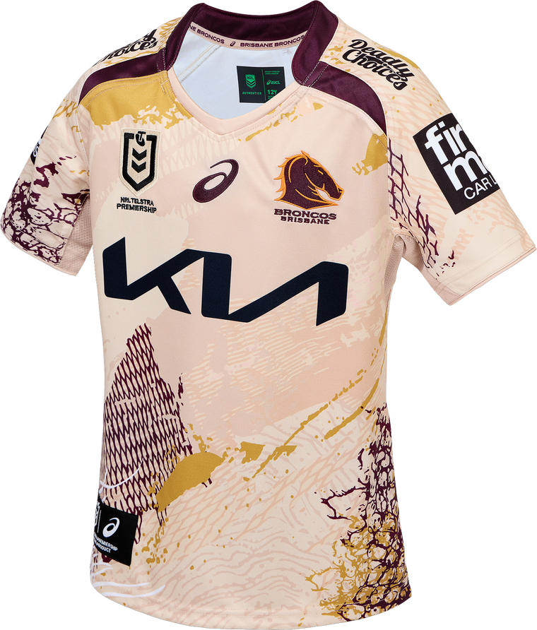 Brisbane Broncos 2025 Kids Indigenous Jersey