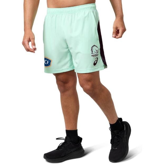 Brisbane Broncos 2025 Mens Players Training Shorts - Mint 100% polyester
Breathable, cool and comfortable
Elasticated waist with interior drawcord
Side handpockets
Sizes S - 4XL