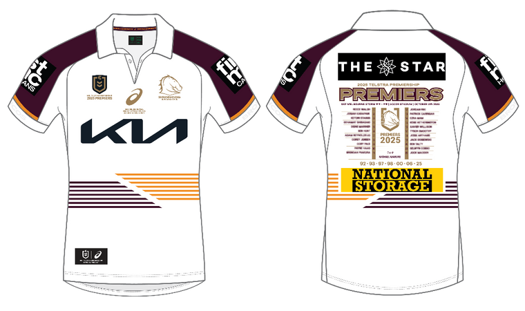 *PRE ORDER 8/12* Brisbane Broncos 2025 Premiers Mens Jersey