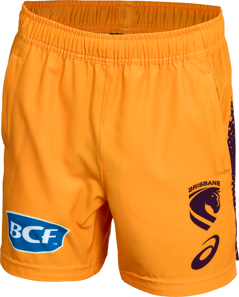 Brisbane Broncos 2026 Kids Players Training Shorts - Gold