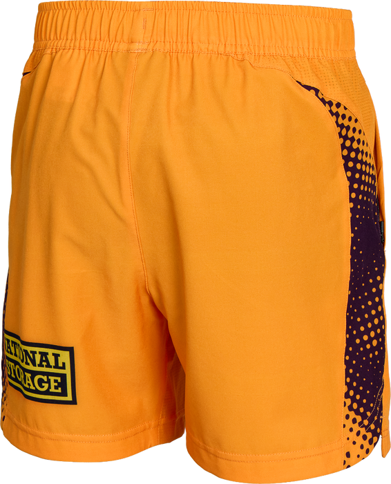 Brisbane Broncos 2026 Kids Players Training Shorts - Gold
