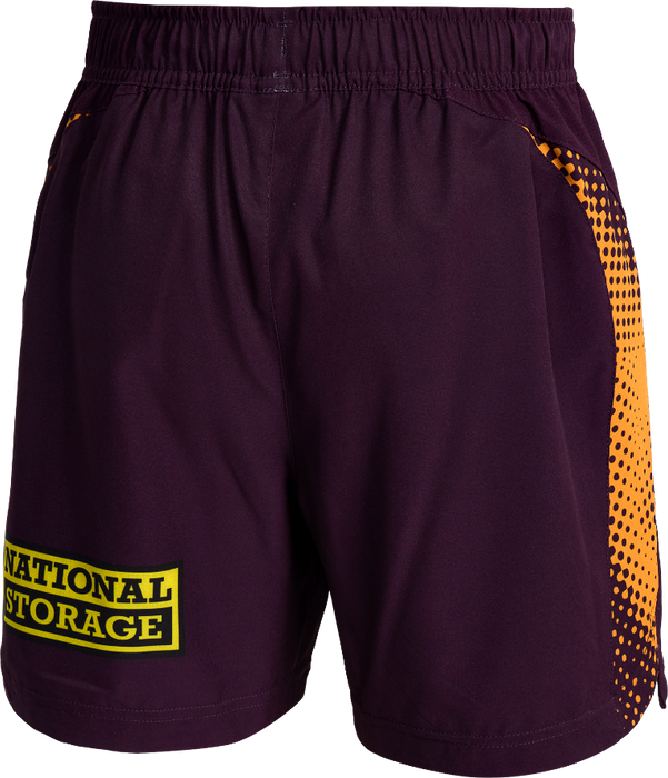 Brisbane Broncos 2026 Kids Players Training Shorts - Maroon