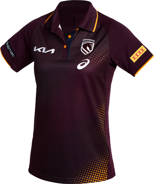 Brisbane Broncos 2026 Ladies Players Training Polo - Maroon