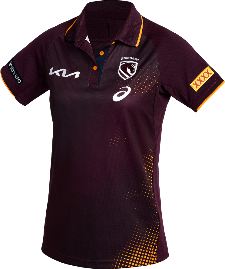 Brisbane Broncos 2026 Ladies Players Training Polo - Maroon