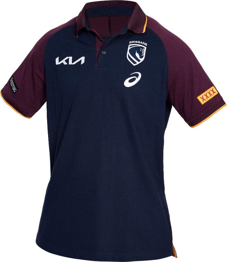 Brisbane Broncos 2026 Mens Players Team Polo - Midnight