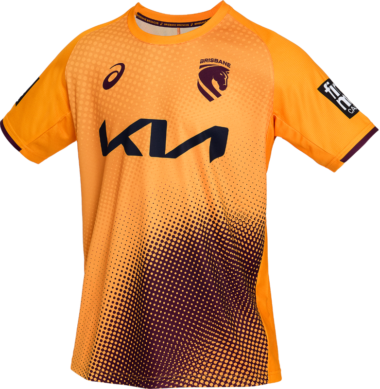 Brisbane Broncos 2026 Mens Players Training Shirt - Gold