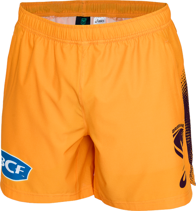 Brisbane Broncos 2026 Mens Players Training Shorts - Gold