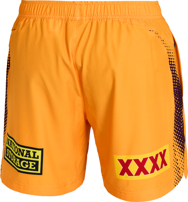 Brisbane Broncos 2026 Mens Players Training Shorts - Gold
